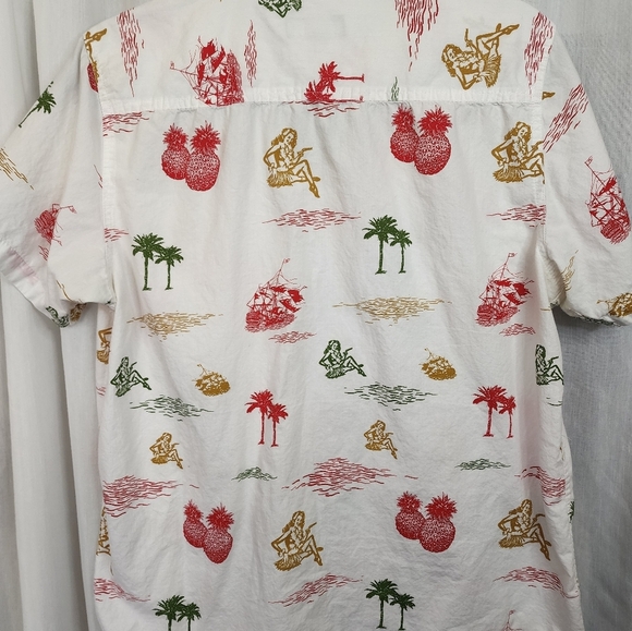 Eighty Eight Platinum Retro Hawaiian Shirt Size Medium Red and White - Picture 4 of 4
